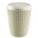 Мусорное ведро для ванной Knit 7L Ø22x30cm белое 0800777X64 Curver