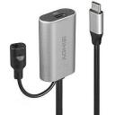 Lindy 43271 USB C удлинитель 5м, 5Гбит/с, черный, USB C мужской и женский разъемы, 85% TC, PVC оболочка