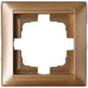 Raam STILJ 1v., kuldne BYLECTRICA