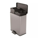 Metallist pedaaliga pr&uuml;gikast Deco Bin Duo 26+26L h&otilde;bedane 0801129C70 Curver
