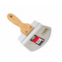 Nerūsējo&scaron;ā tērauda drywall lāpstiņa ar koka rokturi, 165mm, skrāpējumiem izturīgas malas, AW30322BL, Polija