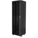 Lanberg Rack kapp 42U FF01-6642-12B, 600x600mm, must, 800kg, IP20, 2 ventilaatorit, karastatud klaas