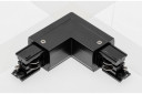 Savienotājs L 90&deg; sliedei 3-circuit X-RAIL, 101x101mm, iek&scaron;ējais, melns, XAE-LKLPWC-10