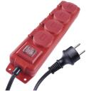 Emos Pikendus P14251, 5m, 4x2P+PE IP44, 3680W, kumm/neopreen, l&uuml;liti, laste kaitse