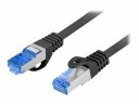 Кабель LAN Cat 6A S FTP LSZH CCA RJ45 RJ45 1 м 10 Гбит с RAL 9004 Черный PCF6A 10CC 0100 BK Lanberg