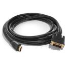 Sbox HDMI-DVI-2/R, HDMI-DVI (24+1) M/M, 2m, 1920x1080, 30AWG, PVC, 6mm, Vīri&scaron;ķais, Vīri&scaron;ķais, Taisni, Taisni, Zelts