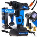 12V akumulatora gaisa kompresors GEKO G80649, 10.3 bar, 23 l/min, 21 mm cilindrs, USB-C