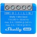 Shelly 1 Mini Gen4 Valdiklis, 1MiniGen4, 110-240 VAC, 20, 8 MB, potencialiai laisvi kontaktai, 100 m patalpose