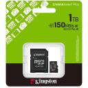Kingston 1TB microSDXC Kaart SDCS3/1TB, 1TB, 150MB/s, A1, UHS-I, Class 10, V30, exFAT, SD adapter