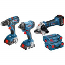 Akumuliatorių įrankių rinkinys GSR 18V-28 + GDR 18V-160 + Bosch GWS 18-125 V-Li 0615990K4K BOSCH