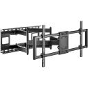 Sbox televizora kron&scaron;teins PLB-7486, 43-100 collas, 120kg, 200x200-800x400mm, melns, tērauds, noliecams, griežams