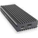 Raidsonic Icy Box SDD cietā diska korpuss IB-1817MC-C31, 10 Gbit/s, 1 x M.2, pelēks, USB-C 3.1