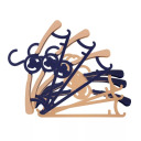 Laste riidepuud ORDINETT 129841028 6 tk. plastmassist kaisukaru 37x1.2x17cm assortii