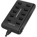 Logilink USB keskjaam 10-port, UA0125, 10 x USB 2.0, 3,5 A, 480 Mb/s, sisse/v&auml;lja l&uuml;liti
