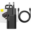 Baseus Super Si Kiire Laadija 1C 20W, TZCCSUP-B01, AC 100V-240V~, 50/60Hz, 0.8A, 1m, USB-C Lightning, 20W Max.