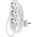 Emos Ilgintuvas P0321R, 1,5m, 3&times;2P+PE, balta, PVC, 3680W, vaikų apsauga