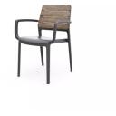 Keter Садовый стул Deco Porto Armchair 29214738939, 5кг, 54.60см x 53.30см x 81.80см, современный дизайн, штабелируемый