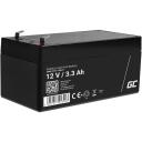 Green Cell Aku AGM19, 12V, 3.3Ah, 1, 134x67x61mm, iset&uuml;hendus 2% kuus, ohutu t&ouml;&ouml; igas asendis