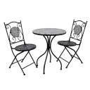 Balkona komplekts CHECKER galds un 2 krēsli K40102