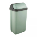 Waste bucket with rotating lid 50L Rasmus 39x29,5x67,5cm green 0610455315 Keeeper