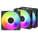 Arctic Корпусный вентилятор P12 Pro Reverse A-RGB - 3 упаковка ACFAN00333A, 120mm, 124m&sup3;/h, 3000RPM, FDB, 3 вентилятора