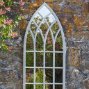 Spogulis SECRET GARDEN 50x2,5xH115cm, antīks zaļ&scaron; metāla rāmis 40057 Allit