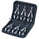 Elektronikas knaiblī&scaron;u soma, KNIPEX, 00 20 16 P ESD, 6 ESD precizitātes knaiblī&scaron;i, izturīgs poliesters, 215 x 160 x 50 mm