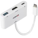 Lindy I/O keitiklis USB-C į HDMI 43340, HDMI 4K 3840x2160@30Hz, USB-C 1, USB 2.0 1, galia iki 100W