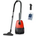 Philips dulkių siurblys XD1111/10, 800 W, 3 L, cilindrinis, sausas, dulkių mai&scaron;elis, juodas/raudonas