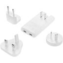 Sandberg Ceļojumu lādētājs 441-68, 2xUSB-C, 100-240V, 65W, 2 porti, Power Delivery, balta