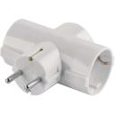 Emos Daugialypės lizdai P00242, 3x2P+PE, 2300W, IP20, balta, plastikas, 1 vnt, kabinamas