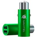 Navitel autoadapter UC323, 5 V, 12-24 V, 2 USB porti, 0.05 kg
