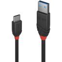 Lindy KABELIS USB 3.2 A-C 36916 1m, 10Gbps, melns, PVC korpuss, niķeļa savienotāji, trīskār&scaron;i aizsargāts