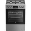 Beko Brīvstāvo&scaron;s plīts FBM62330GXTN, 600mm, 850mm, 72L, 4 gāzes zonas, 2900W, 3D karstā gaisa, pa&scaron;attīrī&scaron;anās