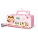 Muse Pārnēsājamais radio CD/MP3 atskaņotājs ar USB M-29KP, 30 W, Rozā/attēls, FM radio, LCD displejs