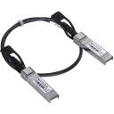 Ubiquiti UACC-DAC-SFP10-0.5M, Оптоволоконный кабель SFP+, 0.5m, 10 Gbit/s, Черный, Мужские разъемы