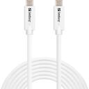 Sandberg USB kabelis 136-75, 3m, 10Gb/s, 100W PD, balta, 2xUSB-C (vīrie&scaron;u)