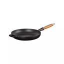 Le Creuset Cast iron pan with wooden handle &Oslash;28cm mat black 02732434 Le Creuset