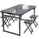 Turistinis stalas su 4 kėdėmis 1,2x0,7x0,7cm