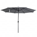 Päikesevari valgustusega 32LED, 2,7m, must, 1120-2,7