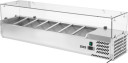 Vitrīna 7x1/4 GN, YG-05322, YATO, 1500x335x435mm, statiskā dzesēšana, automātiskā atkausēšana