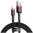 Baseus Cafule USB Lightning kaabel CALKLF-C19, 1,5A, 2m, Apple Lightning, USB, nailonist punutud, alumiiniumist pistik