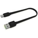 Green Cell kaabel GCmatte KABGC03, 25 cm, must, USB Type C isane, USB Type A isane