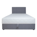 Kontinentālā gulta LEIKO 120x200cm, pelēka 78082