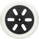 Gumijas slīp&scaron;ķīvis D 150 mīksts, Ekscentra slīpma&scaron;īnām SLĪPĒ&Scaron;ANAS PAMATNE AR 6 ATVERĒM, 2608601115, BOSCH