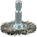 Дисковая щетка 38 мм, 1/4"; HEX гофрированная стальная щетина D-76607 MAKITA