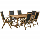Комплект садовой мебели FUTURE, стол и 6 стульев (2782), раздвижной, дерево: акация, пропитка маслом K27821 HOME4YOU