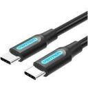 Vention USB-C į USB-C kabelis COSBF 1m juodas, 3A srovė, 480Mbps duomenų perdavimas, patogus laikymas, tvirtas