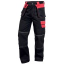 Рабочие брюки, TEODOR, черный / красный, размер 62