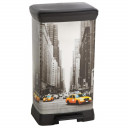 Pedāļspainis metalizēts Deco Bin 50L New York 0802162N29 CURVER